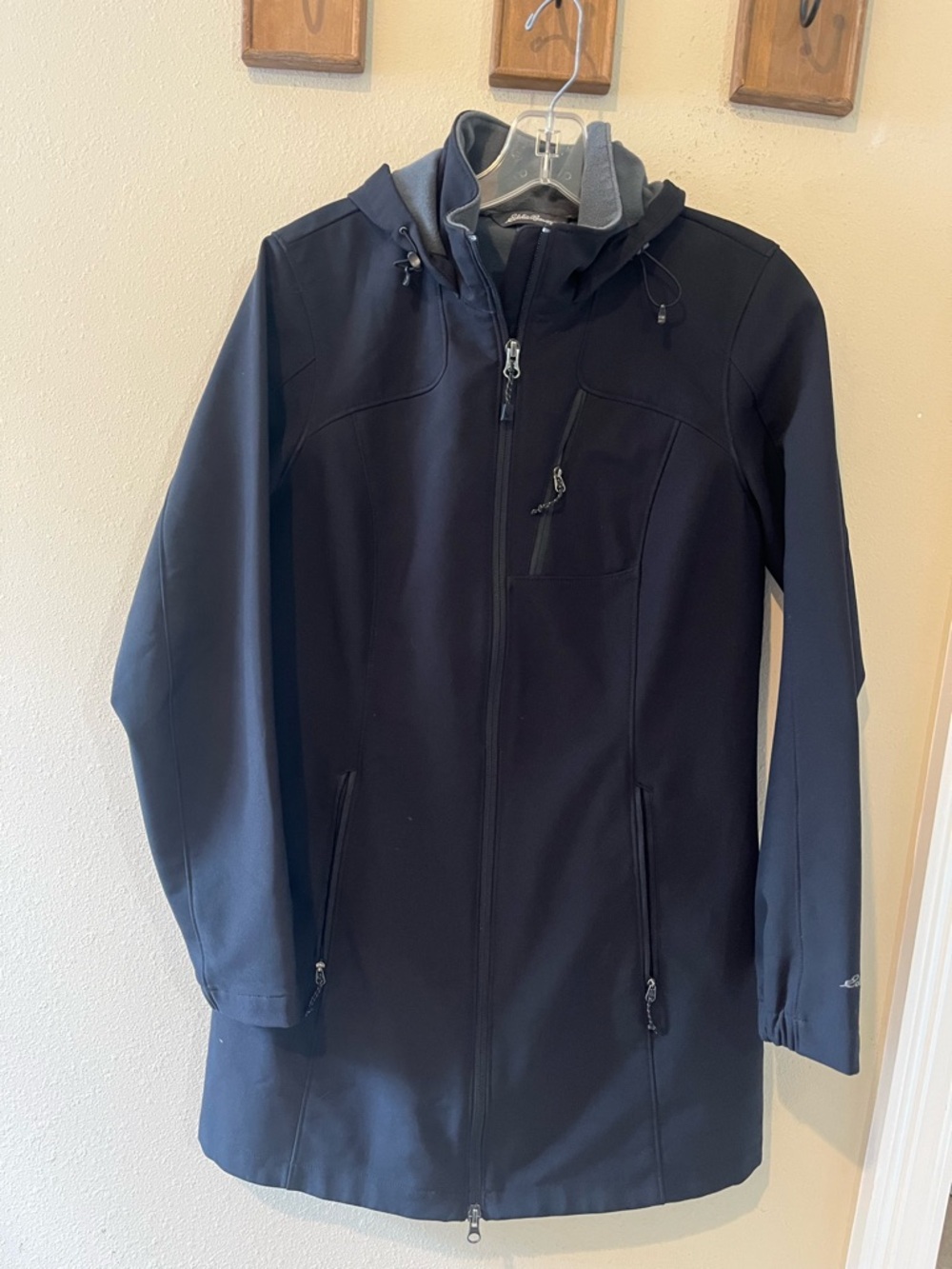 Eddie Bauer Black Fleece-Lined Softshell Jacket